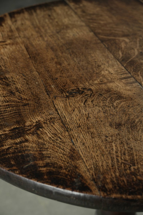Characterful 18th-century English oak side table with a beautiful appearance and good colors – Wood, Klassiek (photo 5 of 8)