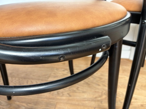 6x black Thonet style Armchairs with leather seat – Wood (photo 11 of 17)