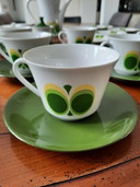 1970s Seltmann Weiden Bavaria "Green Yellow" breakfast service"