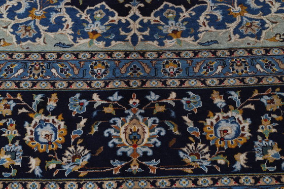 Image 1 of Alfombra persa Kashan 4,02 x 3,10 Alfombra oriental fina N.º 24626