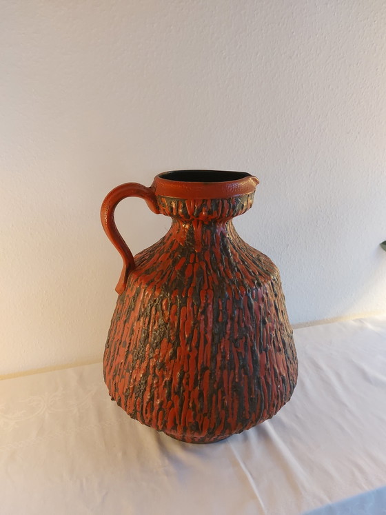 Image 1 of Ceramano "Rubin" 246 Hans Welling, pietra lavica grassa, Mid Century, vaso da pavimento XXL, rarità