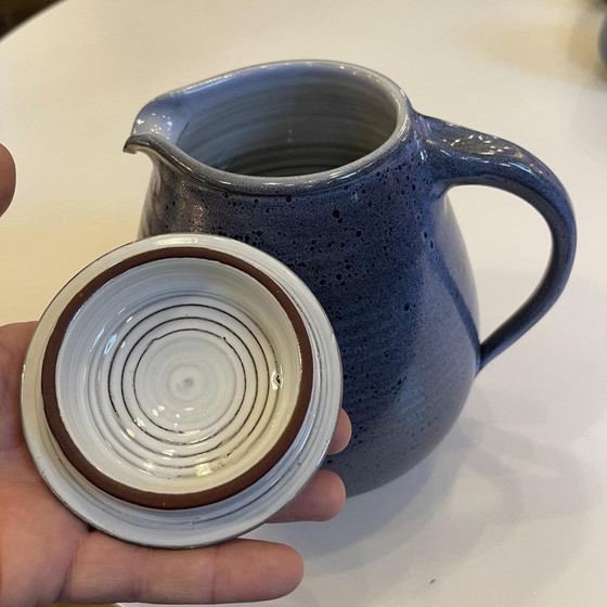 Blue Glazed Ceramic Coffee Service by Bernard Thiran, 1970s, Set of 17 – Crockery, Design (photo 8 of 14)