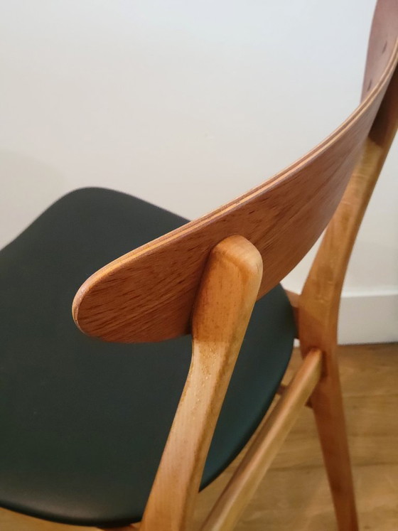 Image 1 of Set van 4 vintage Deense eetkamerstoelen model 210 van Farstrup