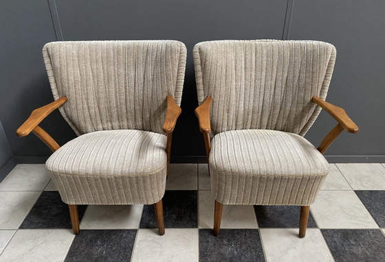 Image 1 of Ensemble de chaises de cocktail avec accoudoirs, années 1960