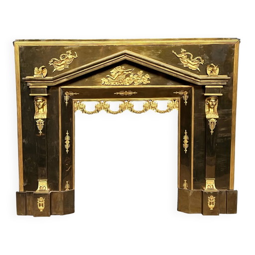 Kamindekoration im Empire-Stil. – decoratieve objecten, Bronze