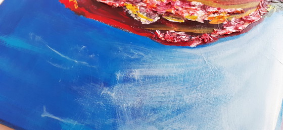 Image 1 of JM gesigneerd schilderij met Titel Tulpenveld