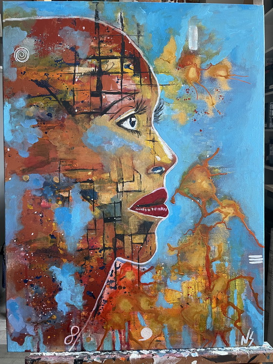 Image 1 of Abstract portrait 60 by 80 cm