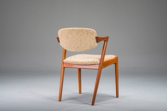 Image 1 of Mid-Century Modern Teak Model 42 Stuhl von Kai Kristiansen für Schou Andersen, 1960er Jahre