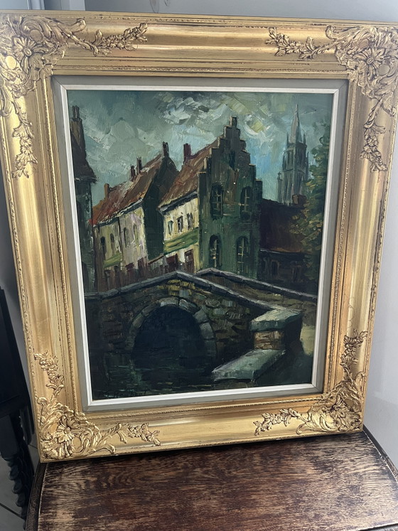Image 1 of Lot of 5 classic oil paintings in gold-colored frames