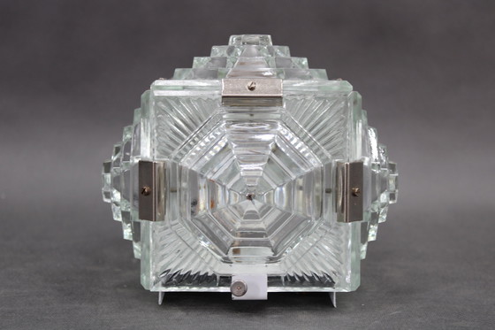 Image 1 of 1970 Brutalistische wandlamp met glas van Kamenicky Senov, Tsjecho-Slowakije