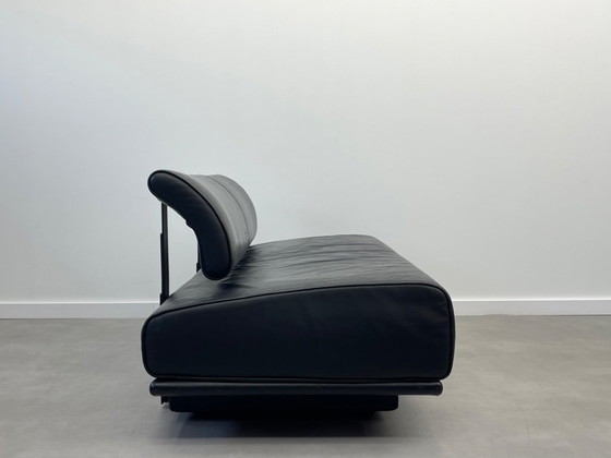 Image 1 of Minimalist Vintage Design Sofa (black leather)
