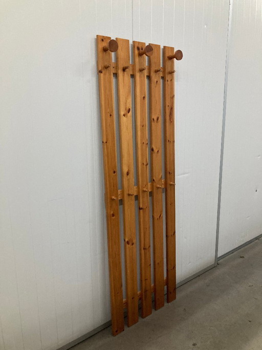 Large, solid pine coat rack 