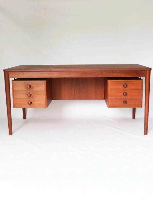 Bureau vintage en teck design scandinave rétro