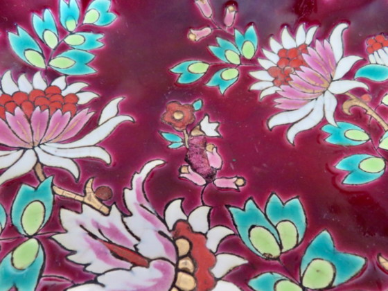 Image 1 of Plat en emaux de Longwy, modèle Venise, made in France, 40's 50's