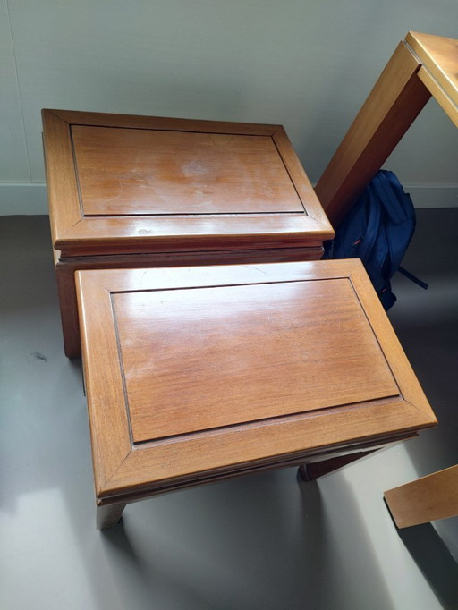 2x antique side tables