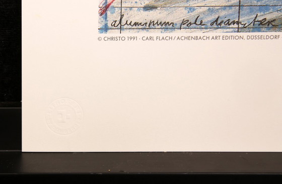 Image 1 of Christo - The Umbrellas (blue) - Offset couleur - Japon/USA 1991