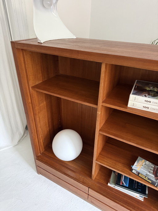 Vintage Scandinavian teak bookcase, 1970s