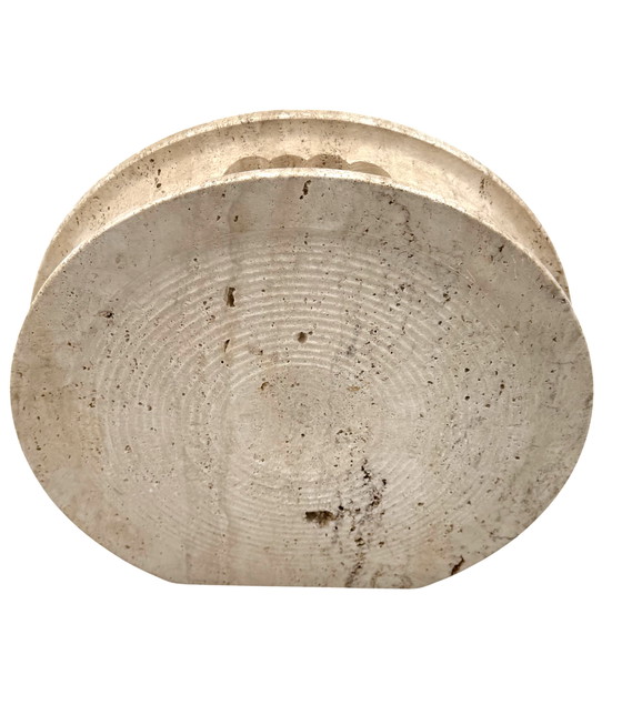 Image 1 of Jarrón solifleur de travertino moderno de mediados de siglo, Cerri Nestore, Italia, 1970