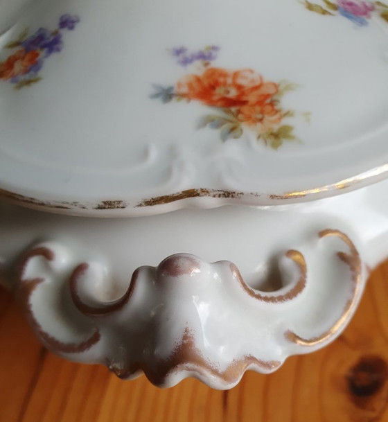 Image 1 of Elegant French porcelain tureen ca. 1900 - hand-painted