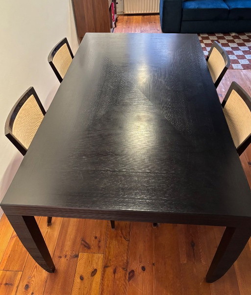 John Hutton Design Dining Table - Solid Wood X Detail