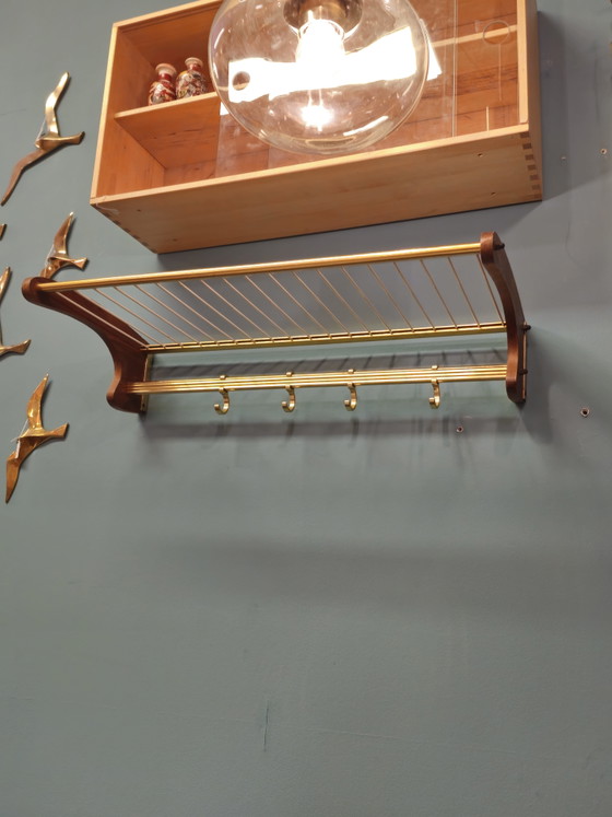 Vintage Teak & Messing Wandkapstok Kapstok – Kapstokken, Wood (photo 6 of 10)