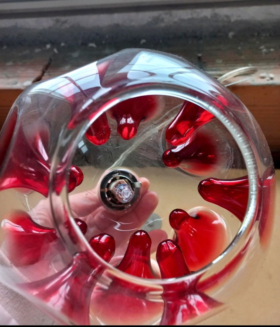 Image 1 of Lámpara colgante estilo era espacial, cristal de Murano original, altura ajustable.