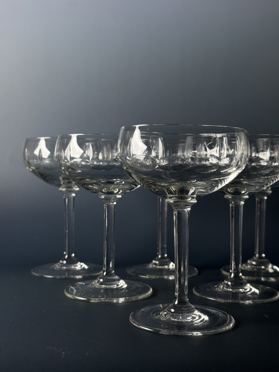 Image 1 of 6 Cocktailglazen - Verreries Doyen, jaren 1930