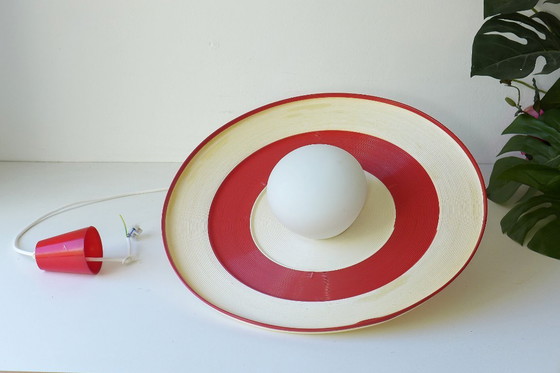 Image 1 of Lampe suspendue vintage style spatial, lampe OVNI vintage années 50, 60, 70, lampe Rotaflex