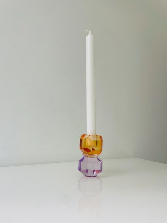 Image 1 of Candeliere moderno in vetro sfaccettato