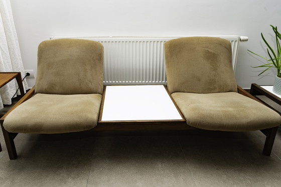 Image 1 of Driezit En Twee Enkele Zetels Alsook Twee Koffietafels Van George Van Rijck Voor Beaufort: Minimalistisch En Modernistisch Uit