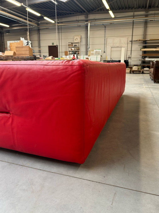 Image 1 of Divano in pelle rossa Edra