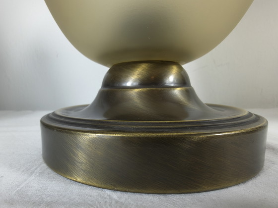 Image 1 of Vintage table lamps – Post Verlichting Staphorst – opal glass & brass