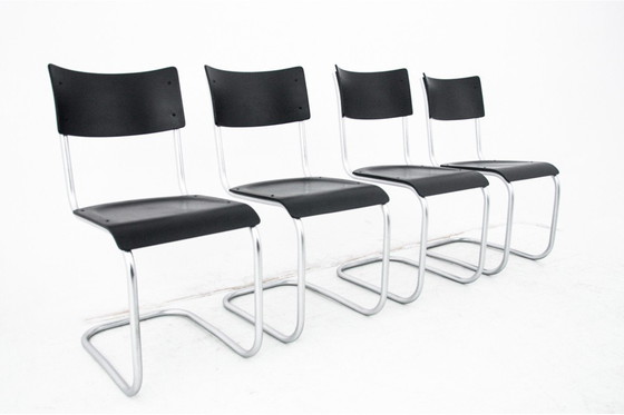 Image 1 of Dining table set table + 4 chairs by Marta Stama, Poland, 1930s