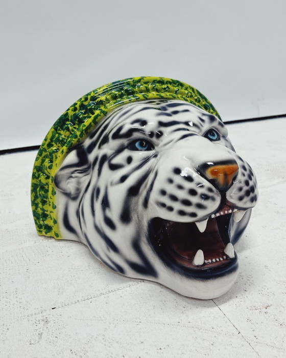 Image 1 of Tiger White Ceramic Wall Shelf