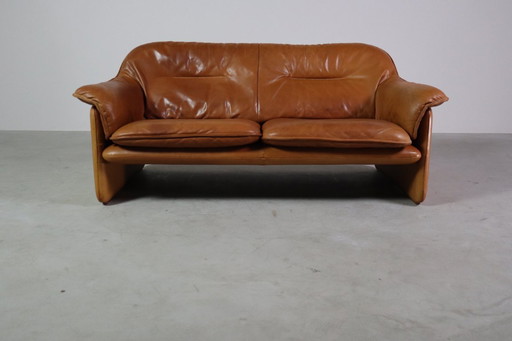 DS-16 Cognac leather sofa by De Sede Switzerland, 1970s