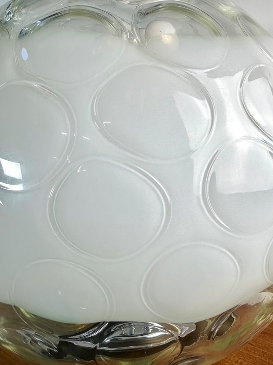 Vintage Murano Blown and Bubbled Glass Ball Lamp 1970s – Table lamps, Murano Glass (photo 6 of 13)