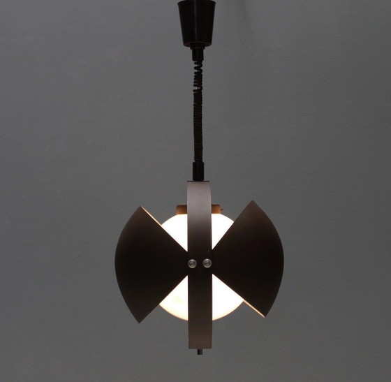 Image 1 of Vintage Brown Dijkstra Eclips Pendant Lamp Spaceage