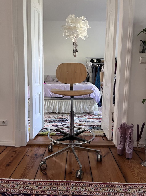 Magnifique chaise de dessin d'architecte vintage – bureaustoelen, Wood