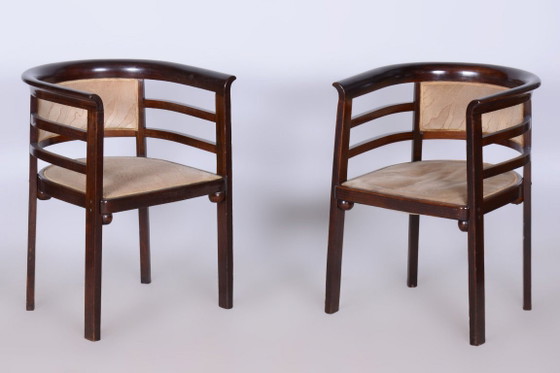 Juego de asientos Art Déco restaurado, de J. Hoffmann, Wiener Werkstätte, checo, década de 1910 (photo 30 of 35)