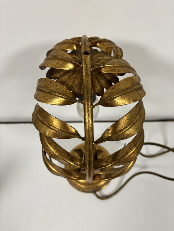 Image 1 of Hollywood Regency gilded table lamp in the style of Hans Kögl, Germany, 1970s