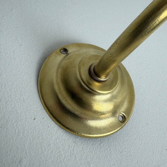 Image 1 of Antique Vintage Opaline Swan Neck Wall Sconce