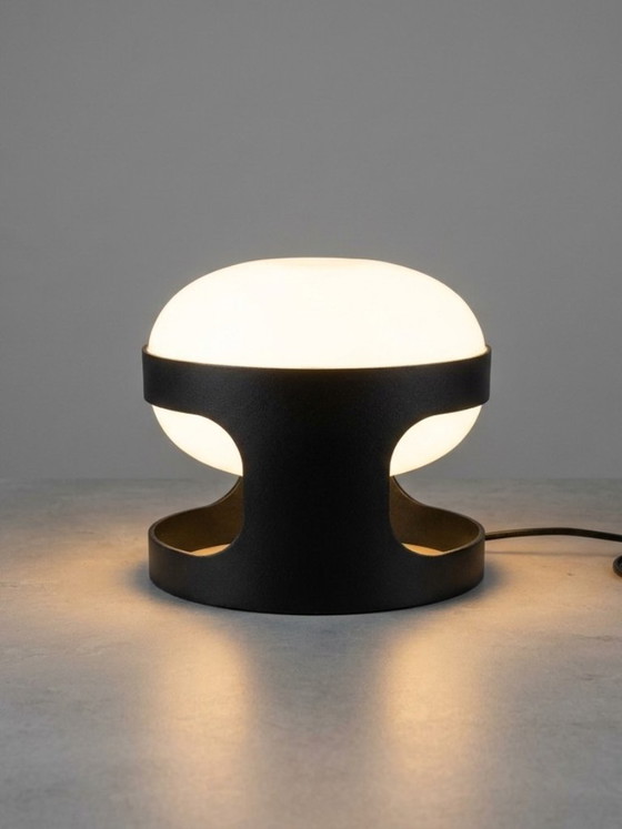 Vintage Kartell KD28 table lamp, Joe Colombo, Space Age, 1967, Plastic, Black, Modern (photo 5 of 6)