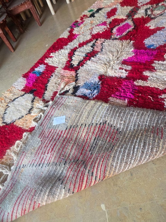 Image 1 of Tappeto marocchino Boujaad rosso e crema 254 x 160 cm
