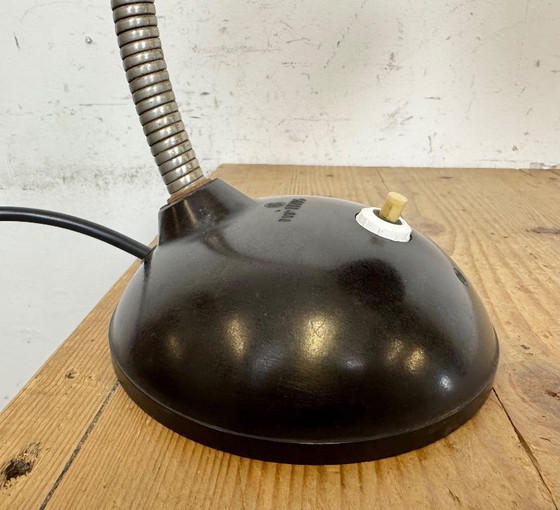Image 1 of Vintage Brown Bakelite Gooseneck Table Lamp, 1960s