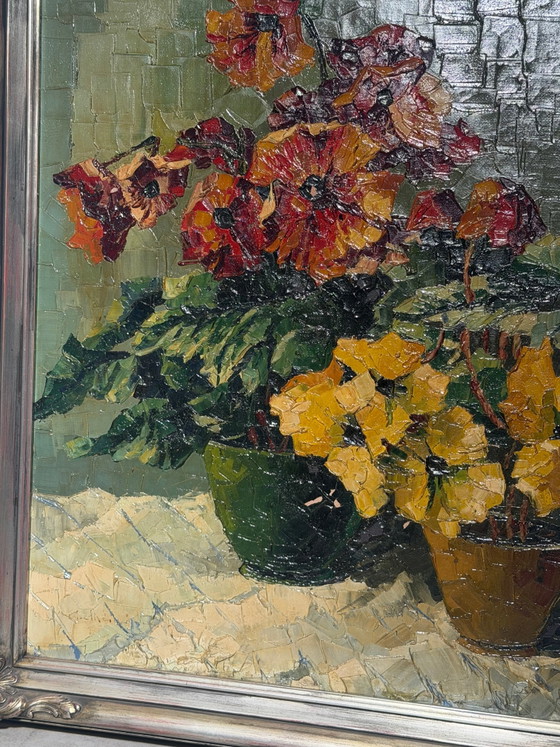 Antique Oil on Canvas - Flowers - Signed – Paintings & Drawings (photo 7 of 8)