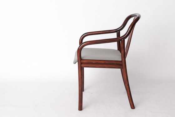 Image 1 of 1 de 4 Fauteuil vintage d'Oswald Beck pour Casala - années 1980 Design allemand, tissu gris