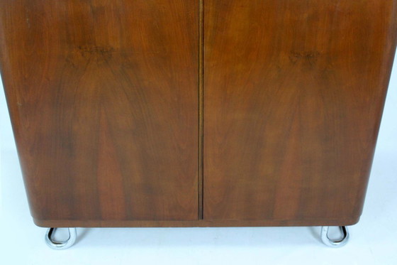 Image 1 of Armoire Bauhaus en acier chromé et tubulaire de Hynek Gottwald, années 1940
