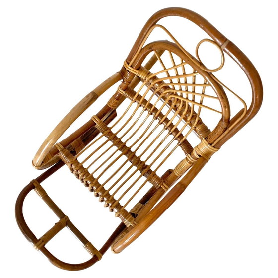 Image 1 of 1x Mecedora infantil de bambú de mediados de siglo, Italia, década de 1960