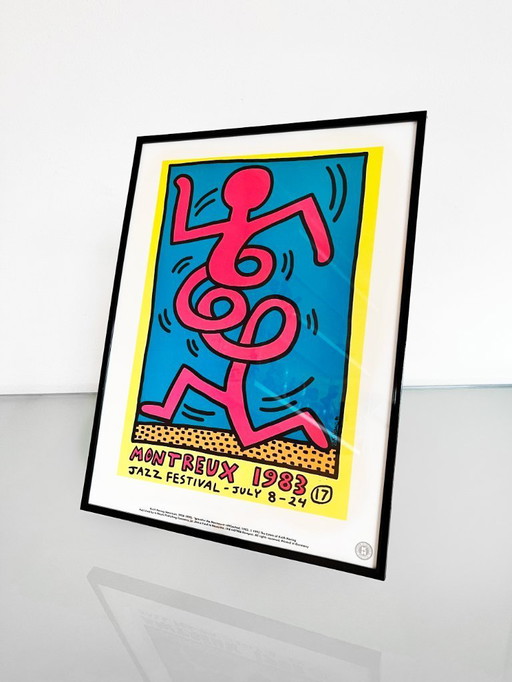 Vintage Keith Haring Montreux 1983 print, published under license in 1993.