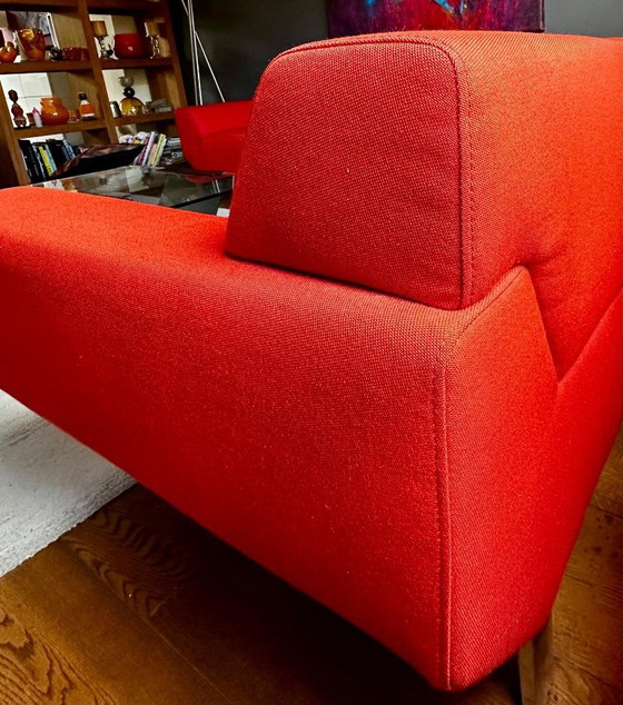 Rotes Pode Ecksofa, Wolle (Foto 5 von 6)